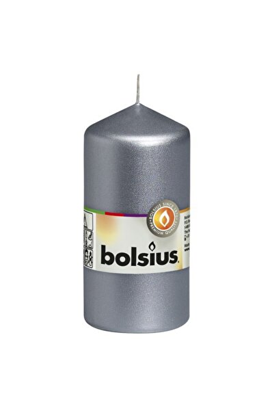 Bolsius Set 2 x Lumanare Stalp 120x58 mm - Argintiu