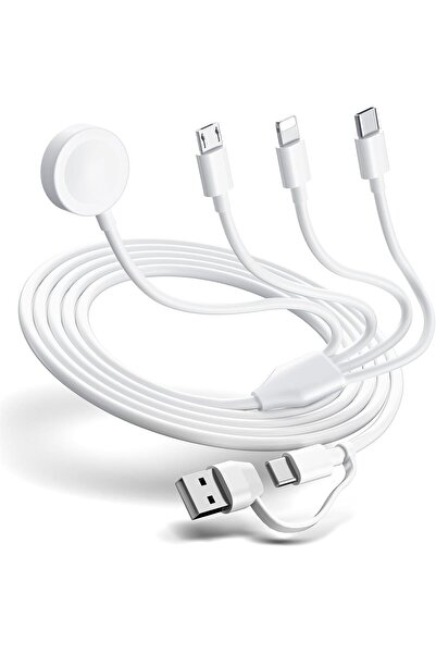 UrbanX URBANN 4 in 2 Multi Charging Cable for Apple Watch, USB-A/USB-C Input,...