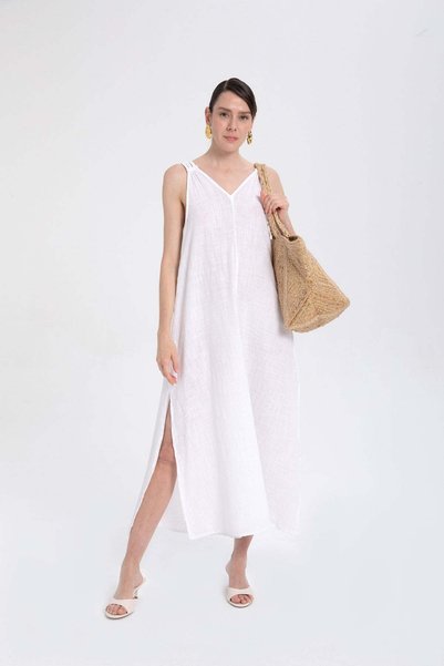 The Lorıen Atelıer Helen Model Knitted Strappy Dress