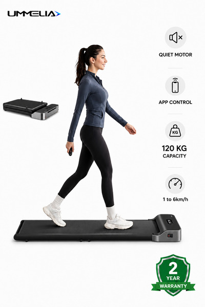 Ummelia 10 in1 Underdesk Foldable Walking Treadmill| 6 km/h| 120 kg Capacity|...