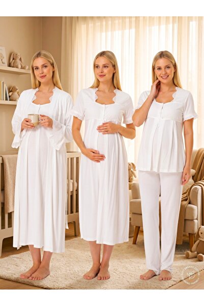 Lohussa New Season Ecru Fisto Linen Detailed Short Sleeve Design Buttoned 100...