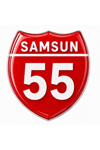 Redline Grafik Redlinegrafik 55 Samsun Plaka Kodlu 3D Kabartmalı Araç 1 Adet ...