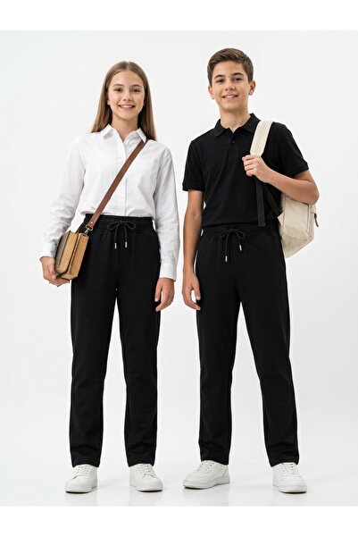 miviko PANTALONI DE ȘCOALĂ PENTRU BĂIEȚI ȘI FĂȚI 2 BUCĂȚI UNISEX ȚESĂTURĂ COM...