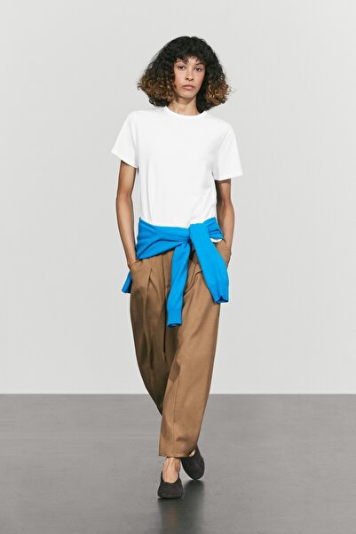 Massimo Dutti %100 pamuklu kısa kollu t-shirt
