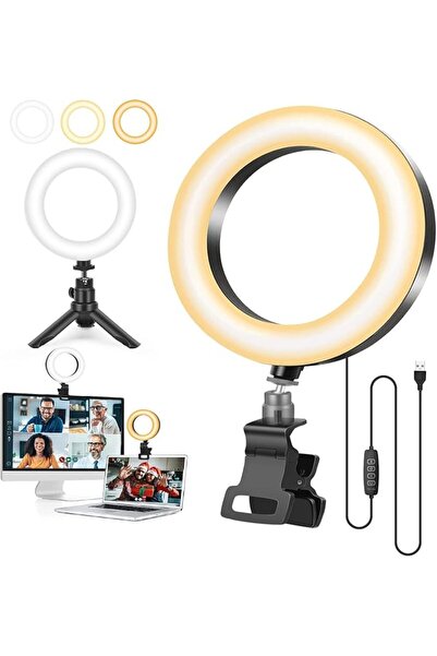 MAKINGTEC إضاءة حلقية LED مع حامل ثلاثي القوائم وحامل هاتف للبث المباشر وفيدي...