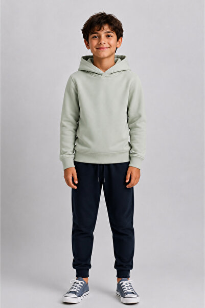 Windy Island Boy's Hooded 100% Cotton 3-Thread Sweatshirt