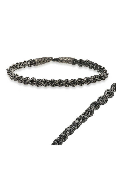 Tienda Elegante Silver kazaziye knitted bracelet