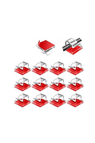 Choice 50 قطعة من مشابك تنظيم الكابلات الشفافة، مثبتة على الحائط، لشحن USB ون...
