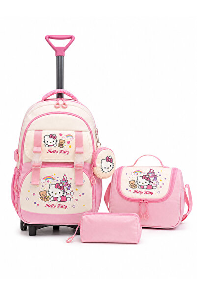 Roxy 4-Piece School Bag Set with Trolley - Orthopedic Backpack - Imported Fab...