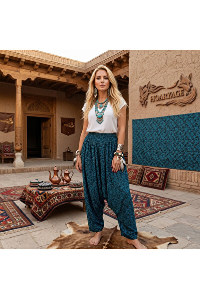 hoaryage Custom Made Model Women's Shalwar, 100% Cotton Viscose, Floral Patte...