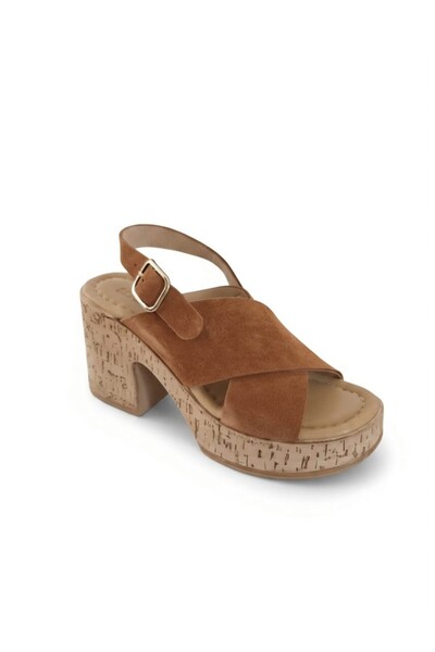 AyakkabıdaMarka Esse Studio 4200 Brown Women's Wedge Heeled Shoes
