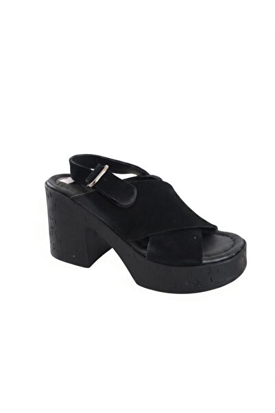 AyakkabıdaMarka Esse Studio 4200 Black Women's Wedge Heeled Shoes