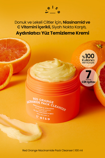 T'else Siyah Nokta Karşıtı, Aydınlatıcı Yüz Temizleme Kremi TELSE Red Orange ...