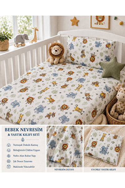 Artiva Home Collection Pamuklu 100x150 Bebek Nevresimi ve Yastık Kılıfı Seti ...