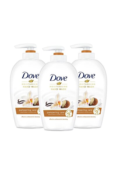 Dove Săpun lichid hidratant pentru mâini, Îngrijire delicată, Vanilie, 3x250ml