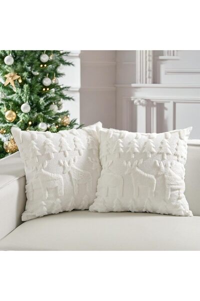 OtherMax Set de 2 bucăți de huse decorative moi, din catifea, 50x50 cm — fete...
