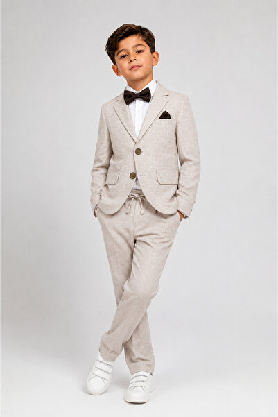 Çelix Kids Boy's Linen Effect Suit