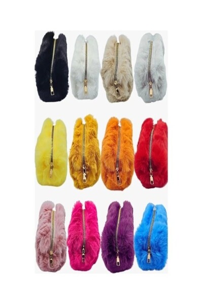 inci çelik aksesuar حقيبة أقلام رصاص من شعر الأرانب