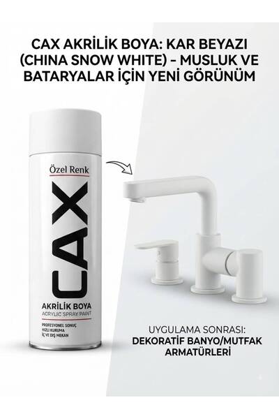 caxcolors CAX Akrilik Sprey Boya 400ml - Musluk, Mutfak & Banyo Batarya Yenil...