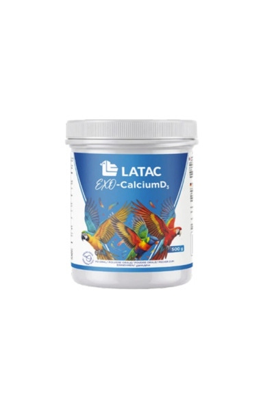Latac EXO-CALCIUM-D3 125gr – Συμπλήρωμα Ασβεστίου με Βιταμίνη D3 για Παπαγάλους
