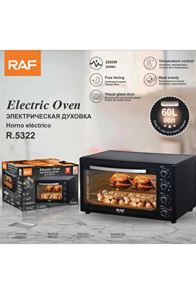 RAF Multifunction Electric Oven 2200W 60L, Mechanical Control - 3 Year Warant...
