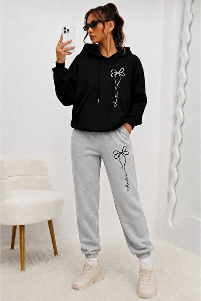 CLOTHES33 ΦΟΡΜΑ ΜΕ ΚΟΥΚΟΥΛΑ ΣΕΤ 2 ΤΕΜΑΧΙΩΝ ΧΕΙΜΕΡΙΝΟ ΜΕ ΜΑΚΡΙΑ ΚΟΡΔΕΛΑ ΚΑΙ ΣΤ...