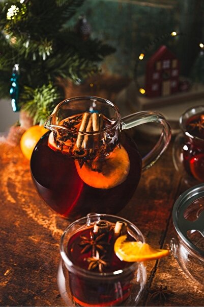 NO BRAND GRZAŃCA 4 EL. Set de vin și ceai KUBKI DZBANEK 1L ÎNCĂLZITOR