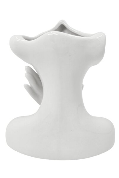 NO BRAND VAZĂ „FAȚĂ” YW-1 13 CM STICLĂ HUSĂ