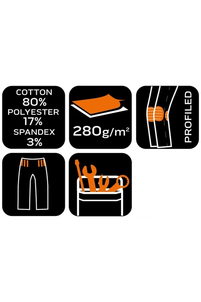 NEO Tools Pantaloni jogger de lucru pentru bărbați, echipament de lucru de si...