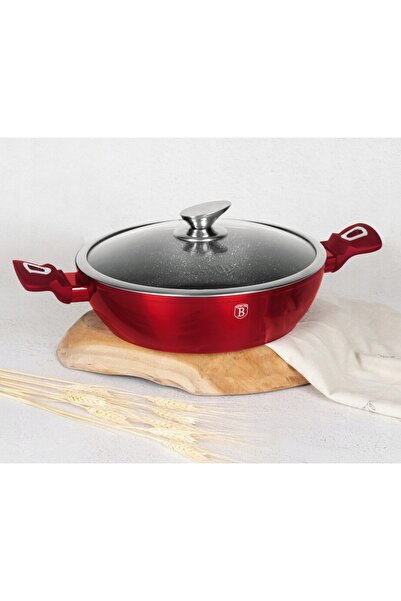 Berlinger Haus Tigaie adâncă pentru stir-fry cu capac 28 cm Bordo BH-1263N