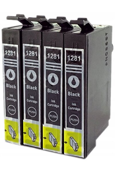 NO BRAND 4x Cerneală neagră pentru Epson T1281 SX425W SX130 BX305FW