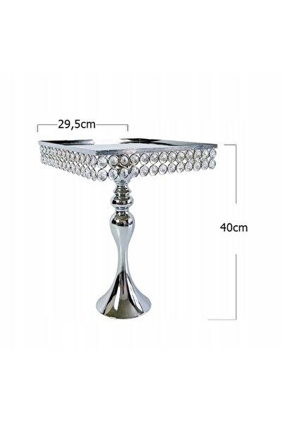 NO BRAND Patera lustruită pentru fructe și dulciuri, argintie, 30CM, F701, pă...