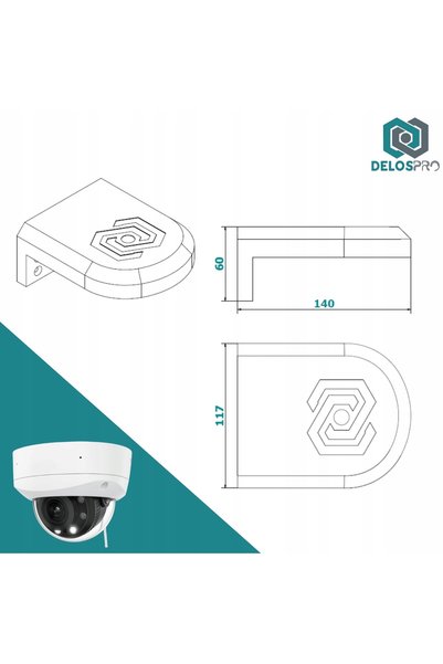 NO BRAND SUPORT DE PERETE pentru camera Reolink RLC-840A 4K UHD PoE IK10 IP 8Mpx