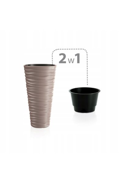 Prosperplast Ghiveci cu inserție de nisip subțire dpsa300 s449 Alb