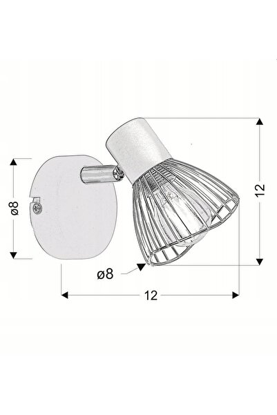 NO BRAND Aplică de perete Candellux FLY 91-61881 40W negru/crom metal industr...