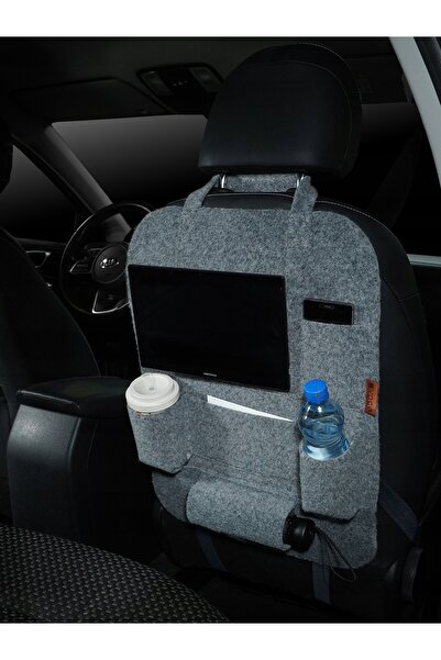 NO BRAND Organizator pentru spătarul scaunului auto pentru tabletă, gri, pent...