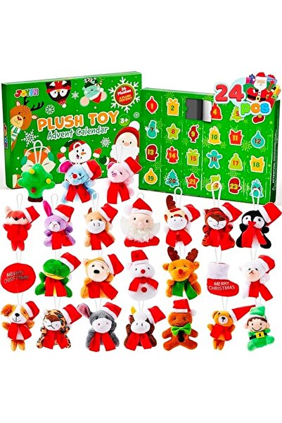 NO BRAND Calendar de Advent de Crăciun 2025 cu plușuri, Calendar de numărătoa...