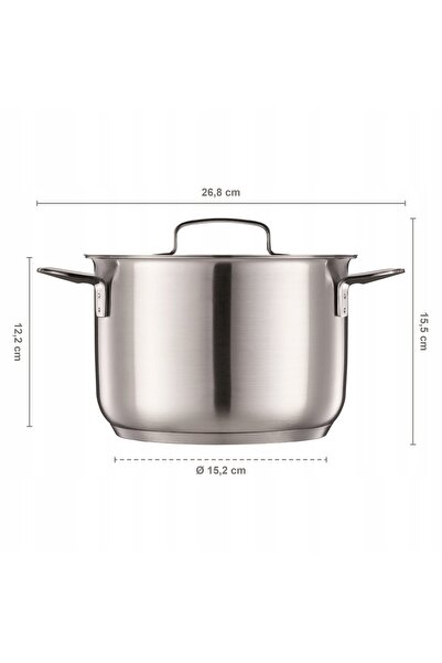 FiSKARS Oală integral din oțel de 3L cu capac 1064751
