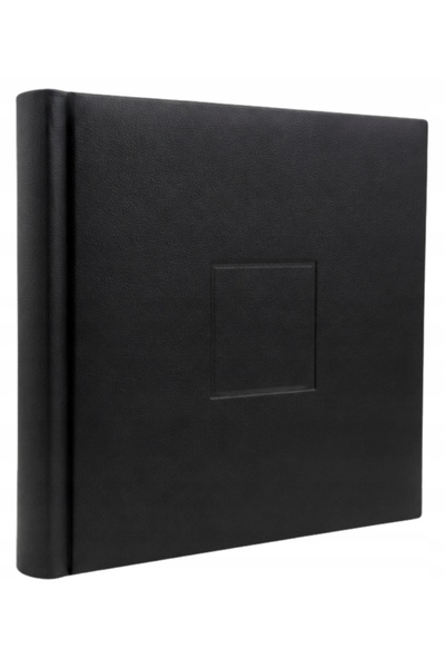NO BRAND Album Erhand lucrat manual, încrustat, din piele ecologică neagră, 1...