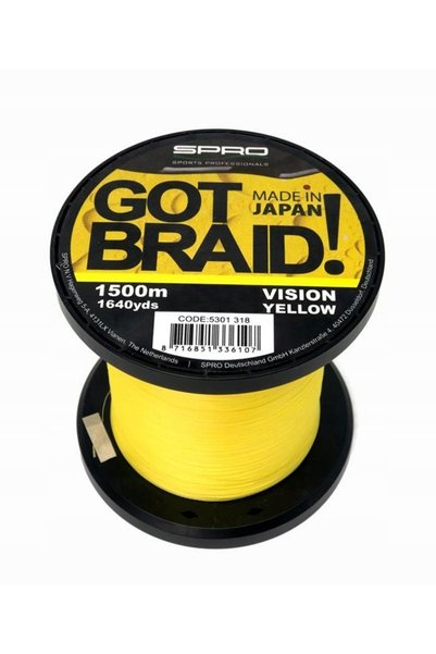NO BRAND SPRO Got Braid Vision Galben 0.18mm 10.5kg 1500m