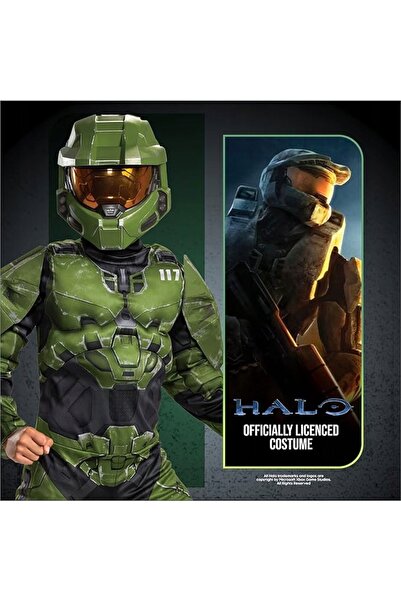 Disguise Costum Master Chief Halo pentru copii, mărimea S, verde, cadou