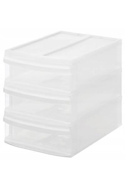 NO BRAND Sertar pentru raft de depozitare, 3 compartimente, 26.5 x 19.2 cm 35522