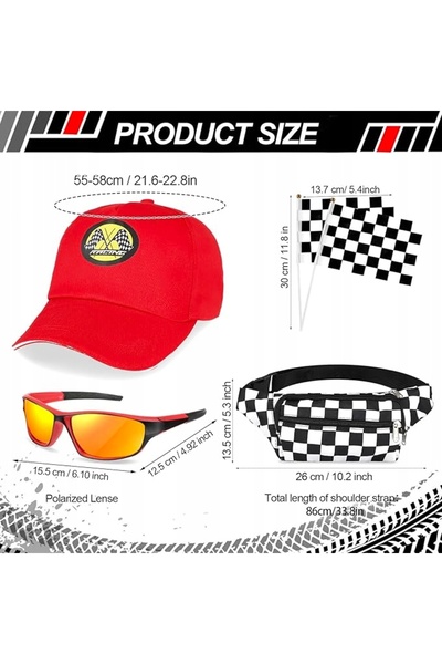 NO BRAND Costum de pilot de curse pentru femei, salopetă, pălărie, ochelari, ...