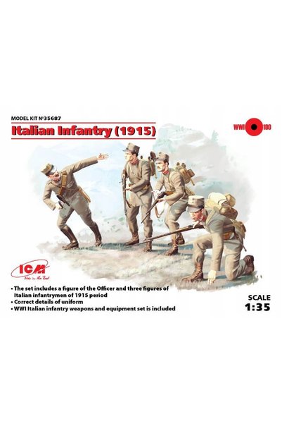 NO BRAND ICM 35687 Infanterie Italiană (1918) I Războiul Mondial figurine 1:35