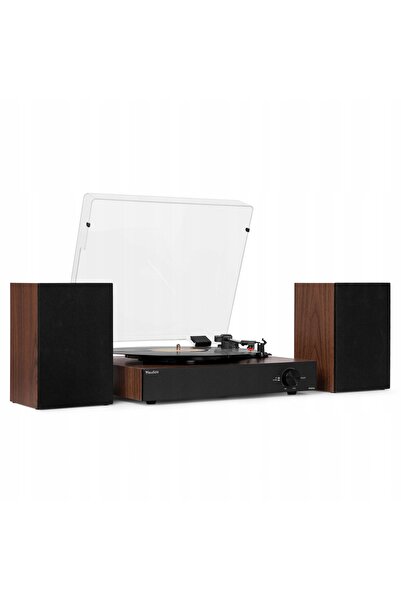 NO BRAND Gramofon cu difuzoare retro bluetooth maro Audizio
