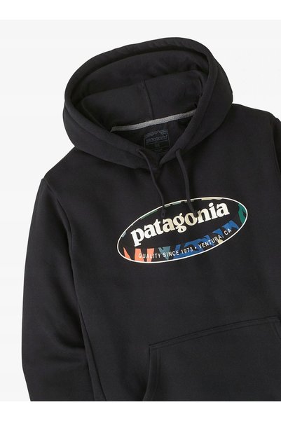 Patagonia Hanorac Uprisal cu logo oval 95 - negru: kaleido S