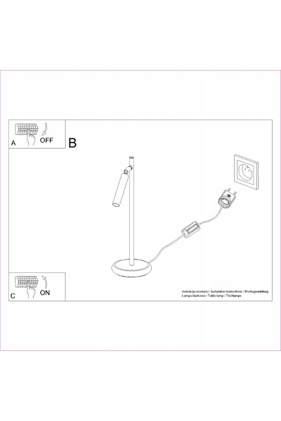 NO BRAND Lampă de birou modernă albă cu abajur reglabil și întrerupător 43 cm...