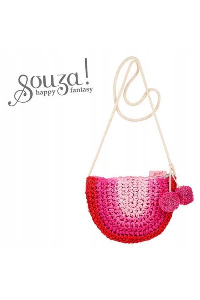 NO BRAND Souza! Geantă de umăr pentru copii din paie, cu pompoane, marca Alies