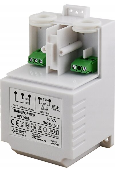 Pulsar TRANSFORMATOR TRZ 40/16/18 TR 40VA 16V 18V 230V SATEL OPU3-P OPU4-P OP...