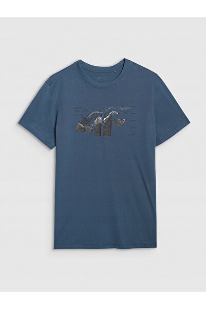 4F Tricou bărbătesc M2359 bleumarin 4FWAW25TTSHM2359 46S MĂRIMEA M